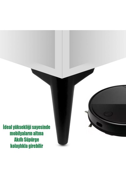 Aspen Lüks Mobilya Kanepe Koltuk Tv Ünitesi Ayağı Ayakları 20 Cm Siyah 4 Adet fırsatları