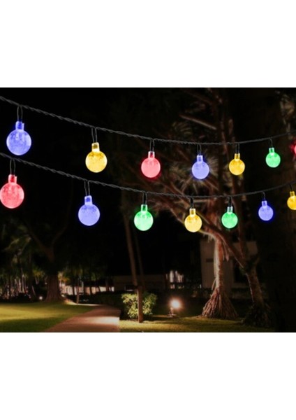 30 LED 6 M Güneş Enerjili Çok Renkli 8 Mod LED Bahçe Teras Balkon Ağaç Solar Aydınlatma Schulzz