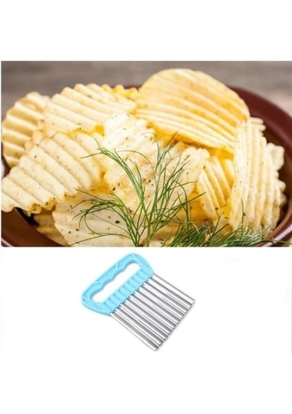 Şekilli Sebze ve Meyve Dilimleyici Tırtıklı Pratik Patates Dilimleme
