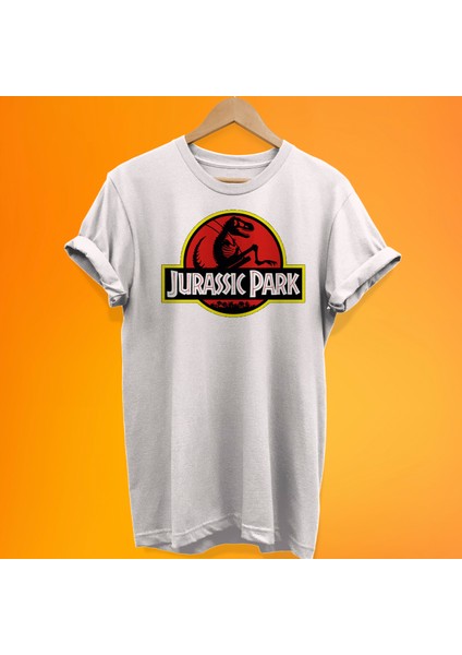 Jurassic Park Baskılı %100 Pamuk Oversize T-Shirt Büyük Beden Tişört