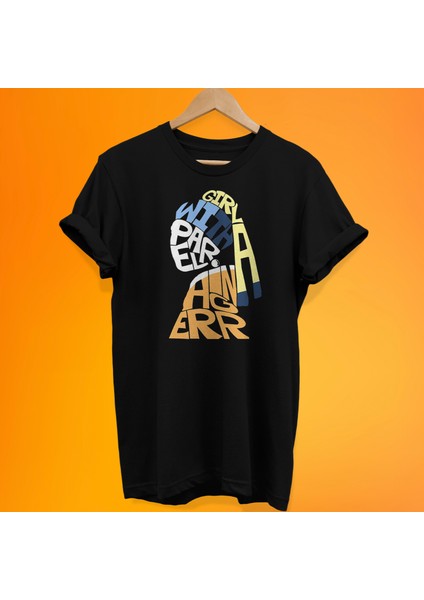 Inci Küpeli Kız Baskılı %100 Pamuk Oversize T-Shirt Büyük Beden Tişört