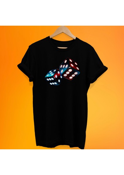 Zar Baskılı %100 Pamuk Oversize T-Shirt Büyük Beden Tişört