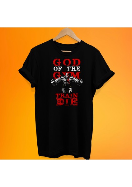 God Of Gym Baskılı %100 Pamuk Oversize T-Shirt Büyük Beden Tişört