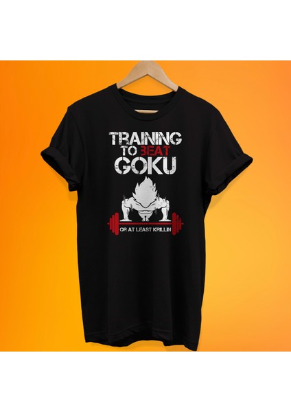 Gokuyu Yenecek Gibi Çalış Yazılı %100 Pamuk Oversize T-Shirt Büyük Beden Tişört