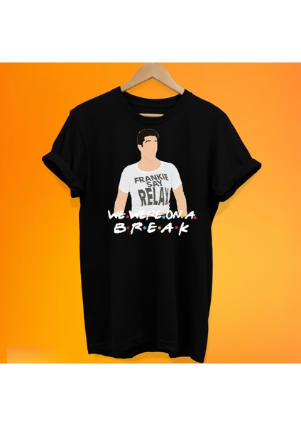 Friends Ross Baskılı %100 Pamuk Oversize T-Shirt Büyük Beden Tişört
