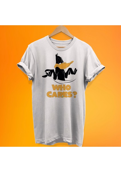 Duffy Duck Kimin Umrunda Baskılı %100 Pamuk Oversize T-Shirt Büyük Beden Tişört