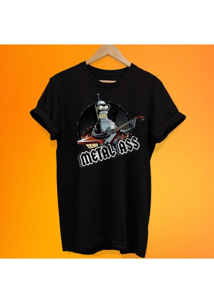 Metalass Baskılı %100 Pamuk Oversize T-Shirt Büyük Beden Tişört