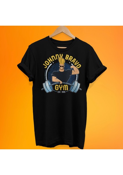 Jonny Bravo Gym Baskılı %100 Pamuk Oversize T-Shirt Büyük Beden Tişört