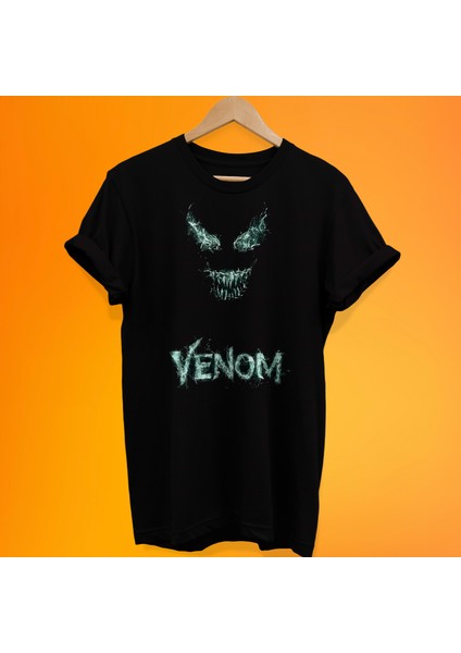 Venom Baskılı Oversize %100 Pamuk Oversize T-Shirt Büyük Beden Tişört