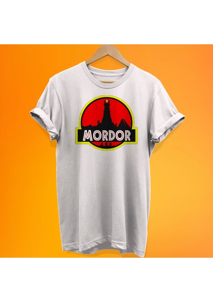 Yüzüklerin Efendisi Mordor Baskılı %100 Pamuk Oversize T-Shirt Büyük Beden Tişört