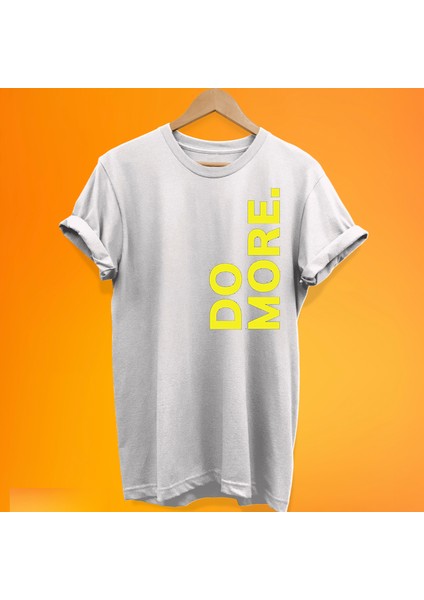 Daha Fazlasını Yap Baskılı %100 Pamuk Oversize T-Shirt Büyük Beden Tişört