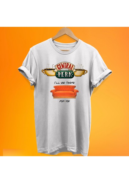 Friends Central Perk Baskılı %100 Pamuk Oversize T-Shirt Büyük Beden Tişört