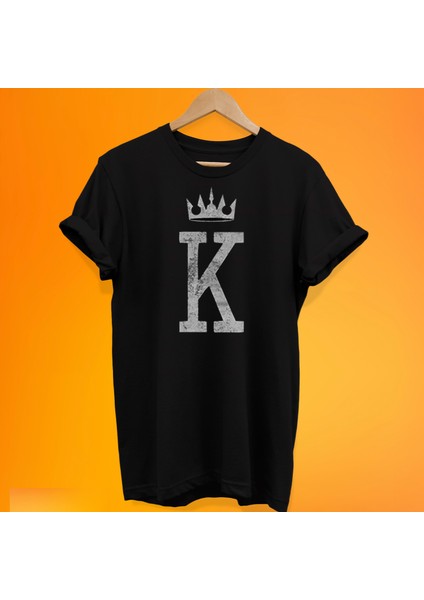 King Baskılı %100 Pamuk Oversize T-Shirt Büyük Beden Tişört