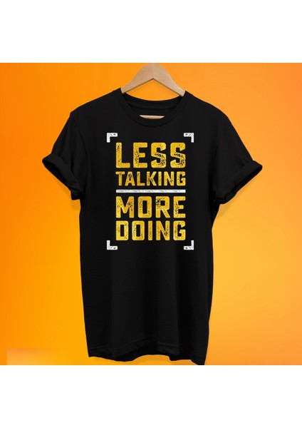 Az Laf Çok Iş Baskılı %100 Pamuk Oversize T-Shirt Büyük Beden Tişört