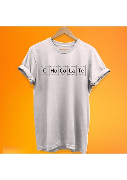 Çikolata Yazılı %100 Pamuk Oversize T-Shirt Büyük Beden Tişört