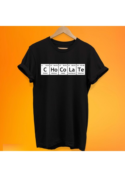 Çikolata Yazılı %100 Pamuk Oversize T-Shirt Büyük Beden Tişört