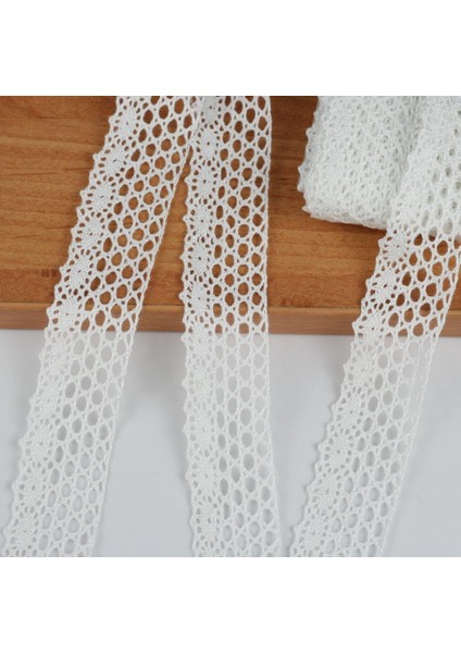 10 Metre Kenar Pamuk Dantel 28MM (Beyaz Veya Krem) (P965) Tek Ebat Beyaz fiyatları