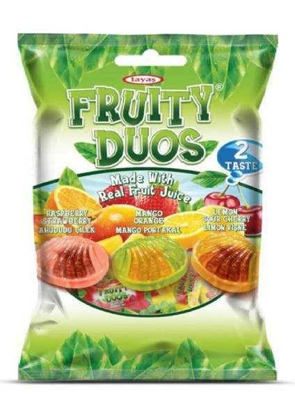 Fruity Duos Çift Lezzetli Dolgulu Sert Şeker 350 gr