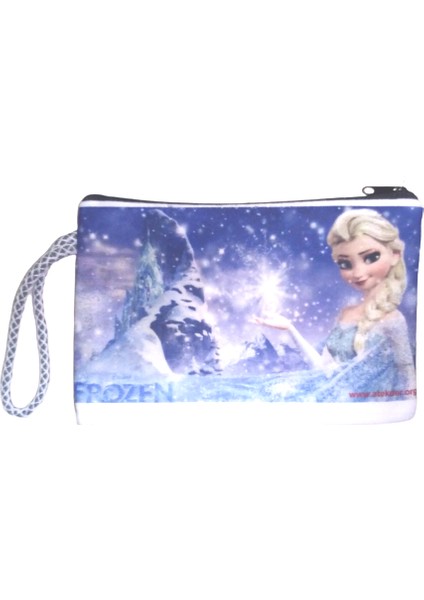 Pamuklu Ham Bez Cüzdan 18X12 Cm. Frozen Baskılı