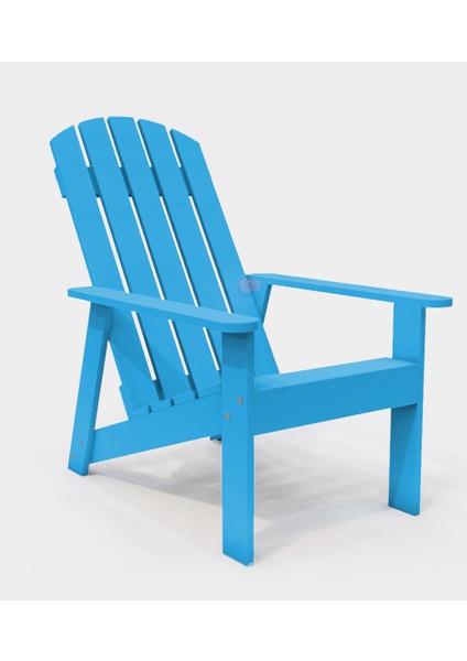 Ekopark Modern Ahşap Oval Adirondack Balkon, Bahçe Koltuğu