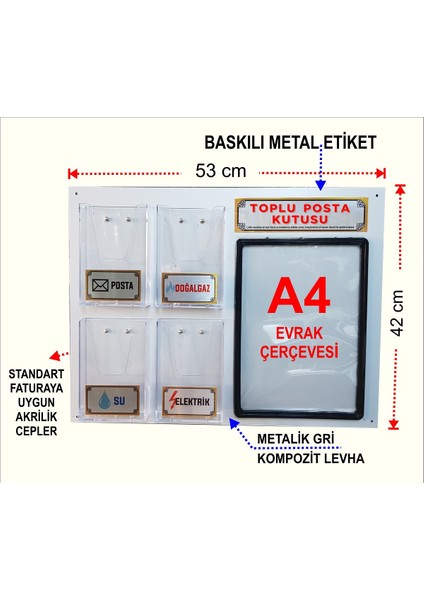 D-014 Maben Apartman-Site Toplu Fatura Kutusu (A4)