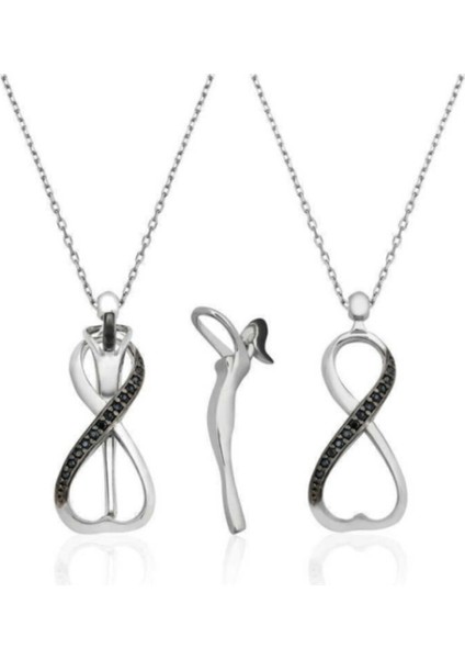 Dans Eden Aşıklar 925 Ayar Gümüş Kolye