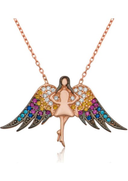 Melek 925 Ayar Gümüş Kolye