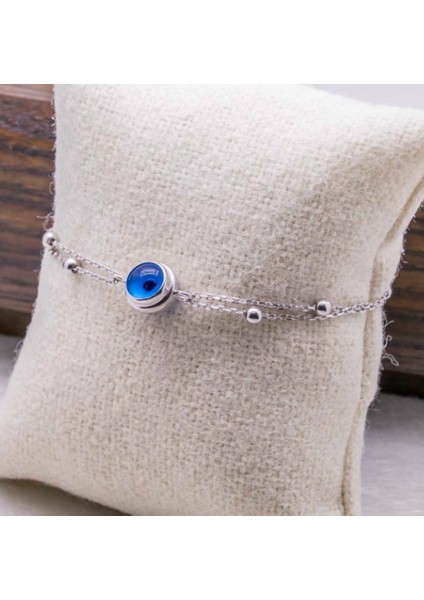 Nazar Boncuğu 925 Ayar Gümüş Bileklik