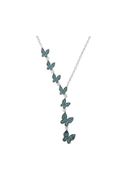 Kelebek 925 Ayar Gümüş Kolye