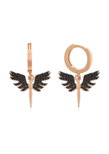 Mikail Kanadı 925 Ayar Gümüş Küpe