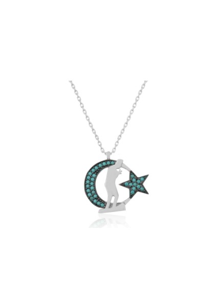 Atatürk 925 Ayar Gümüş Kolye