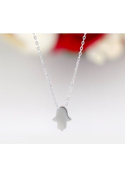 Fatma Ana Eli 925 Ayar Gümüş Kolye