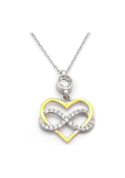 Sonsuzluk Kalbi 925 Ayar Gümüş Kolye