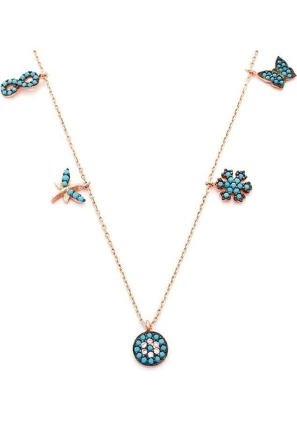 Şans Nano Taşlı 925 Ayar Gümüş Kolye