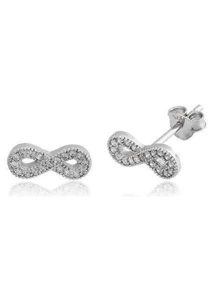 Sonsuzluk 925 Ayar Gümüş Küpe