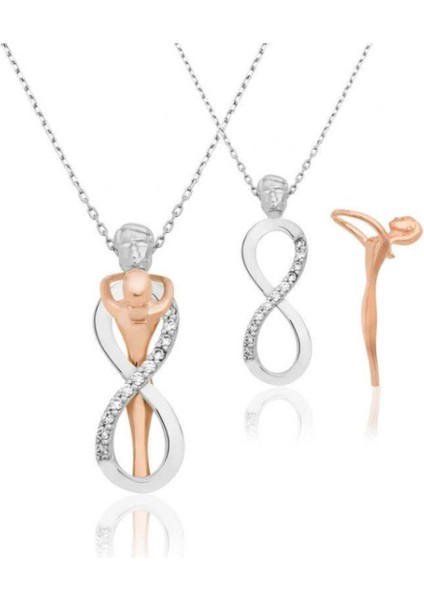 Dans Eden Aşıklar 925 Ayar Gümüş Kolye