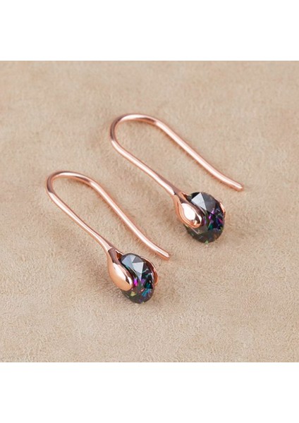 Tek Taş 925 Ayar Gümüş Küpe