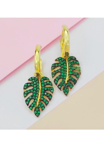 Deve Tabanı Gold 925 Ayar Gümüş Küpe