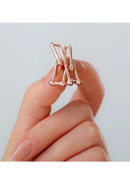 Rose 925 Ayar Gümüş Küpe