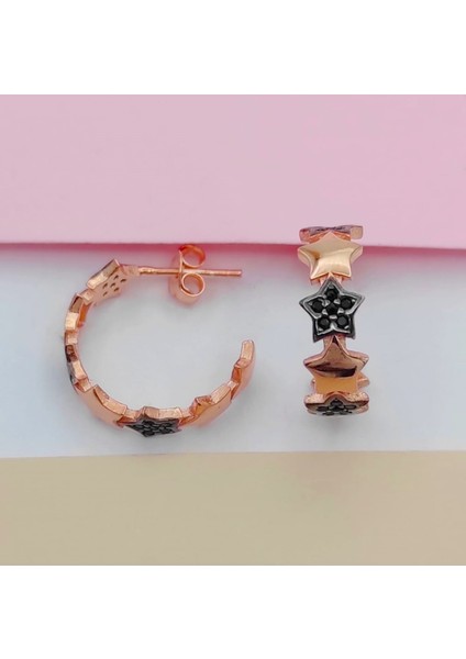 Yıldız Taşlı 925 Ayar Gümüş Küpe