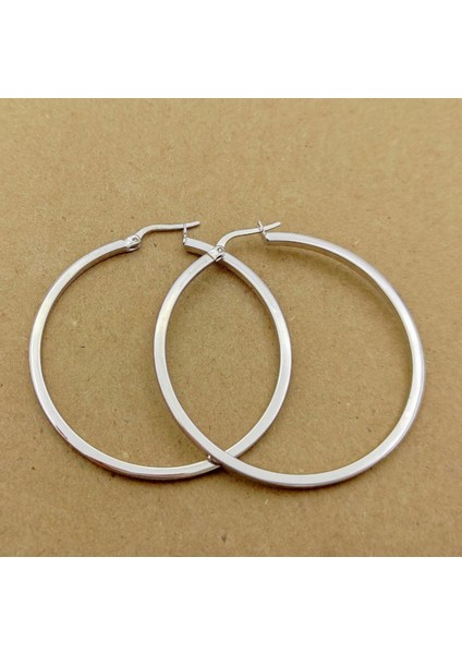 Halka 925 Ayar Gümüş Küpe