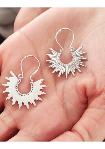 Mengeçli 925 Ayar Gümüş Küpe