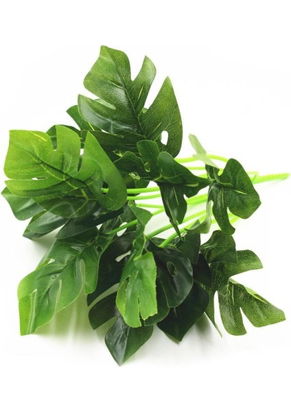 Yapay Monstera Bitki Demeti 9 Dal 35 cm – Gerçekçi ve Uzun Ömürlü Dekor, Düğün ve Etkinlik Süsleme İçin modelleri