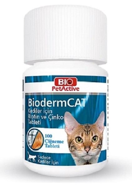 Pet Active Bioderm Kediler Için Biotin Çinko Tablet 37,5gr