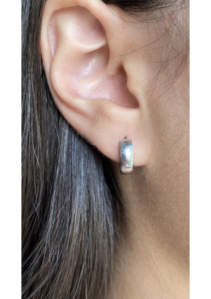 4 Adet Bombeli Parlak 316L Çelik Paslanmaz Alerji Yapmaz Halka Küpe modelleri