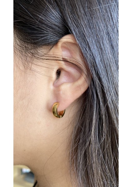 4 Adet Bombeli Parlak 316L Çelik Paslanmaz Alerji Yapmaz Halka Küpe fırsatları