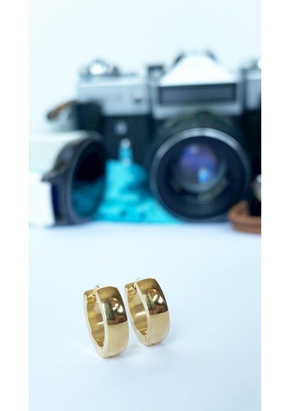 4 Adet Bombeli Parlak 316L Çelik Paslanmaz Alerji Yapmaz Halka Küpe indirimleri