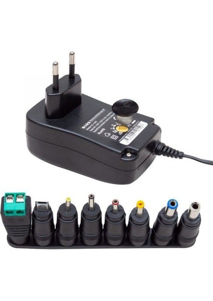 3 Volt - 12 Volt 2 Amper Ayarlı 8 Uçlu Switch Mode Plastik Kasa Adaptör