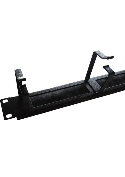 Rack Kabinet 1u 19'' 4 Kancalı Fırçalı Organizer Kablo Düzenleyici
