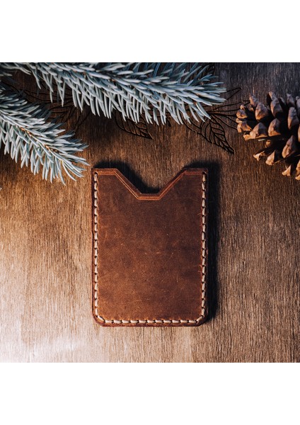 Mınımalıst - El Yapımı Deri Kartlık Taba Kahve modelleri